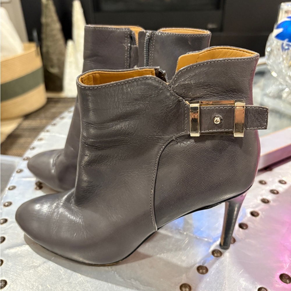 Nine West Dark Gray Ankle Booties